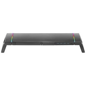 MARSGAMING MGS, Supporto Monitor RGB, Lunghezza Regolabile, Supporti Extra, USB 3.0