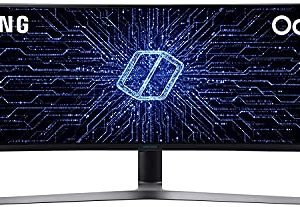 Title - Samsung Monitor Gaming CHG9 (C49HG90), Curvo (1800R), 49", 3840x1080 (Dual FHD), 32:9, HDR 600, VA, 144 Hz, 1 ms, FreeSync 2, 2 HDMI, 2 USB 3.0, Display Port, Ingresso Audio, HAS, PBP, Nero