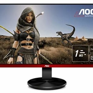 AOC G2590VXQ Monitor da Gaming 24.5", FHD 1920 x 1080 a 75 Hz, 1 ms, Speaker, D-SUB, 2 x HDMI, DP, Nero/Rosso