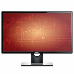 DELL, Monitor Pc SE2416H da 24 Pollici, Schermo LCD Full HD, Risoluzione 1920x1080 Pixel, Retroilluminazione a LED, Entrate AV/AVG/HMI, Inclinazione regolabile, Colore Nero