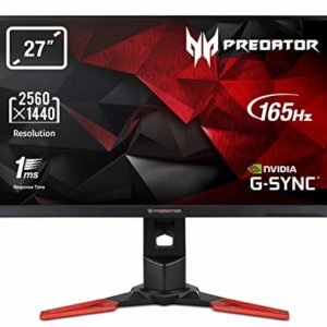 Predator XB271HUAbmiprz Monitor Gaming G-Sync, 27", Display 2K WQHD, 144 Hz, 165 Hz overclock (DP), 1 ms, HDMI, 1.4, DP, USB3.0, Lum 350 cd/m2, ZeroFrame, Speaker Integrati, Cavi DP, USB3.0 Inclusi