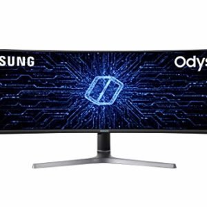 Samsung Monitor Gaming CRG9 (C49RG90), Curvo (1800R), 49", 5120x1440 (Dual QHD), 32:9, VA, HDR, 120 Hz, 4 ms, FreeSync, HDMI, USB 3, Display Port, Ingresso Audio, HAS, Flicker Free