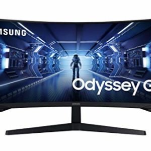 Samsung Monitor LC34G55TWWRXEN, Gaming Odyssey G5 (C34G55), Curvo (1000R), 34", 3440x1440 (Ultra WQHD), 21:9, HDR10, VA, 165 Hz, 1 ms, FreeSync Premium, HDMI, Ingresso Audio, PBP, Flicker free