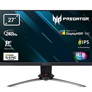 Predator XB273GXbmiiprzx Monitor Gaming G-SYNC Compatible, 27", IPS FHD, 240 Hz, 1 ms, HDMI 1.4, DP 1.2a, USB 3.0, Lum 400 cd/m2, ZeroFrame, Speaker Integrati, Cavi HDMI, DP, USB3.0 Inclusi
