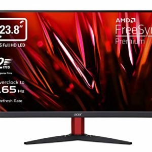 Acer Nitro KG242YPbmiipx Monitor Gaming PC 23.8", Display IPS FullHD 165Hz Overclocking, 2ms, FreeSync Premium, HDMI (2.0), DP (1.2), Lum 250 cd/m2, ZeroFrame, Speaker Integrati, Cavi HDMI, DP Inclusi