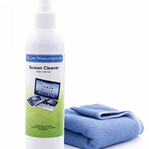 Blum - 100ml Pulizia dello schermo + panno microfibra. Pulizia perfetta di tutti gli schermi e display. Senza striature e senza strisce.