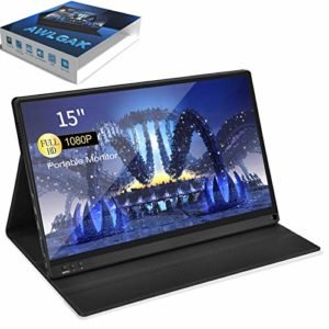 AWLGAK Monitor Portatile 15 Pollici Display 1920 × 1080 IPS Full HD con HDMI per Laptop, PC, MacBook Pro, Xbox, PS4, Android,Flicker Free, Filtro Luce Blu per Lavoro e Gioco