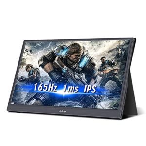 Monitor portatile da 15,6 pollici a 165 Hz, G-STORY Full HD 1920 x 1080 USB-C Gaming Monitor Typ-C con Mini HDMI e altoparlante per Laptop PC PS4 PS3 Xbox Switch