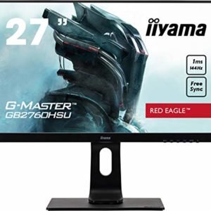 iiyama G-MASTER Red Eagle GB2760HSU-B1 68.6 cm, 27 Pollici, Gaming Monitor Full-HD 144Hz, HDMI, DisplayPort, USB 2.0, 1ms Tempo di Risposta, FreeSync, Regolabile in Altezza, Pivot, Nero