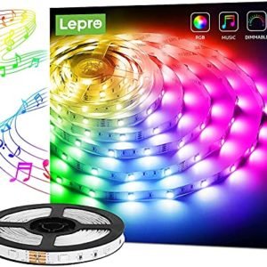 Striscia LED 5 Metri, Lepro Striscia LED RGB Dreamcolor Musica Sync Strisce Luci LED Colorate 5050 SMD con Telecomando IR, 16 Milioni Colori, Striscia Luminosa per Camera da letto, TV, Festa e Bar