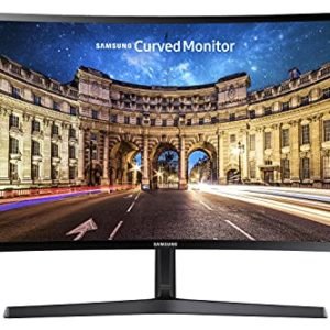 Samsung Monitor CF39 (C24F396), Curvo (1800R) , 24", 1920x1080 (Full HD), VA, 60 Hz, 4 ms, FreeSync, HDMI, D-Sub, Ingresso Audio, Eye Saver Mode, Nero