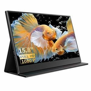 Monitor Portatile 15,8 Pollici Con Schermo IPS 1920×1080 Full HD e USB-C/Type-C/Mini-HDMI Porte Perfetto per Laptop/PC/MacBook Pro/Xbox/PS4/Cellulari Di Type-C (Regalare Copertura Protettiva)